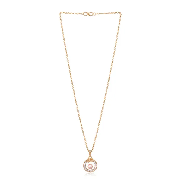 The99jewel_Graceful_Unique_Circle_Chain_Pendent_For_Casual_Wear_Rose_Gold