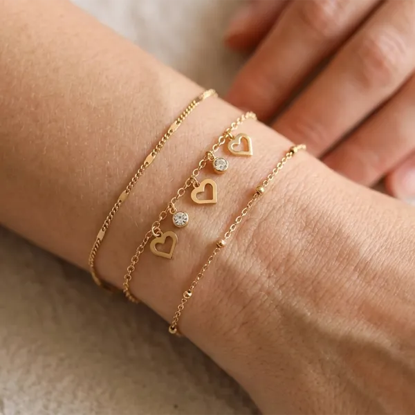 The99jewel_Elegant_Layered_Gold_Chain_Bracelet_Assorted_Designs_Gold