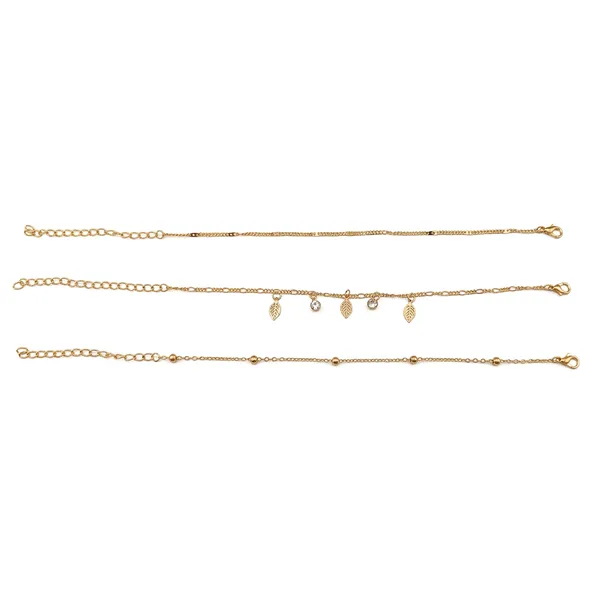 The99jewel_Elegant_Layered_Gold_Chain_Bracelet_Assorted_Designs_Gold