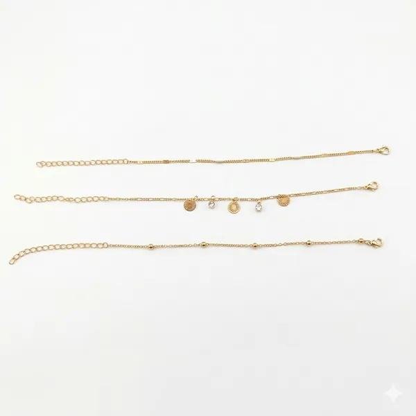 The99jewel_Elegant_Layered_Gold_Chain_Bracelet_Assorted_Designs_Gold