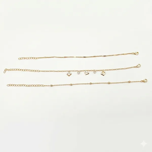 The99jewel_Elegant_Layered_Gold_Chain_Bracelet_Assorted_Designs_Gold