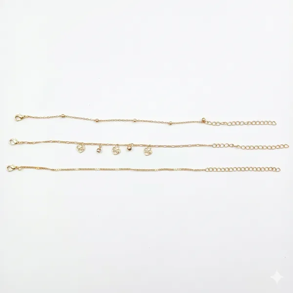 The99jewel_Elegant_Layered_Gold_Chain_Bracelet_Assorted_Designs_Gold