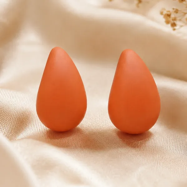 The99jewel_Trendy_Teardrop_Stud_Earrings_For_Women_Orange