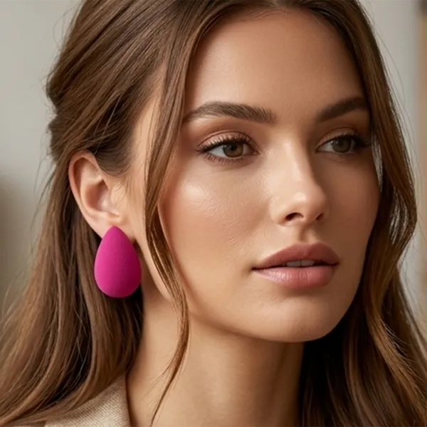 The99jewel_Trendy_Teardrop_Stud_Earrings_For_Women_Pink