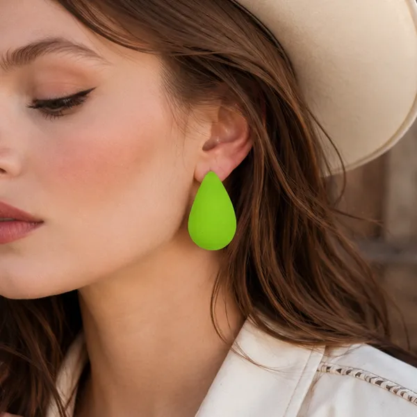 The99jewel_Trendy_Teardrop_Stud_Earrings_For_Women_Light_Green