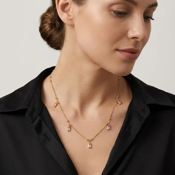 The99jewel_Minimal_Gold_Chain_Necklace_With_Crystal_Drop_Charms_Light_Pink