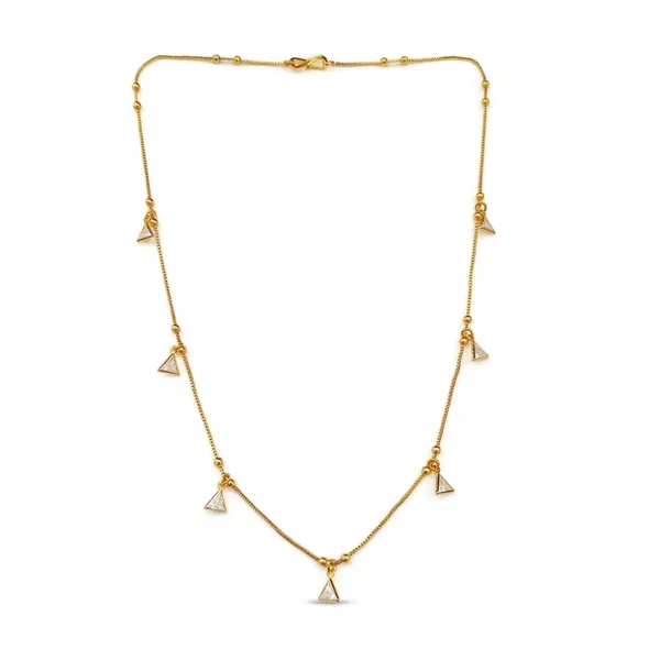 The99jewel_Minimal_Gold_Chain_Necklace_With_Crystal_Drop_Charms_White