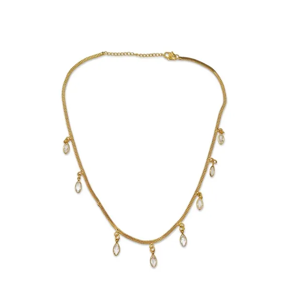 The99jewel_Minimal_Gold_Chain_Necklace_With_Crystal_Drop_Charms_White