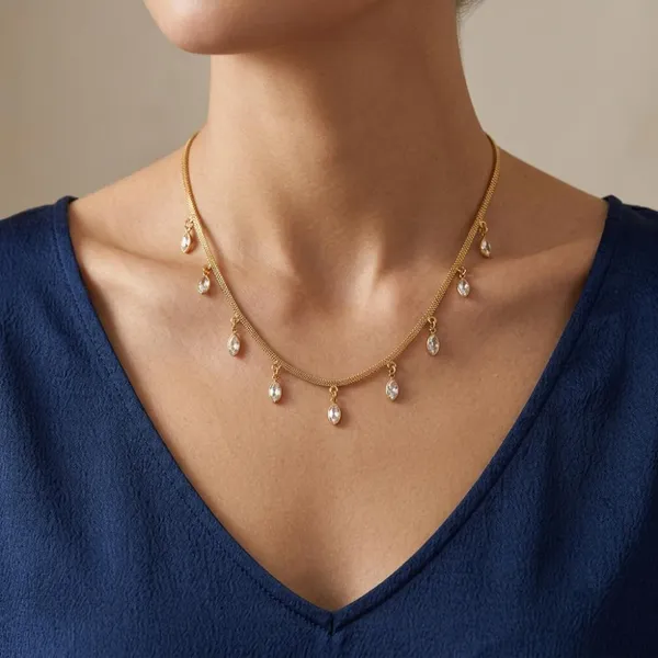 The99jewel_Minimal_Gold_Chain_Necklace_With_Crystal_Drop_Charms_White