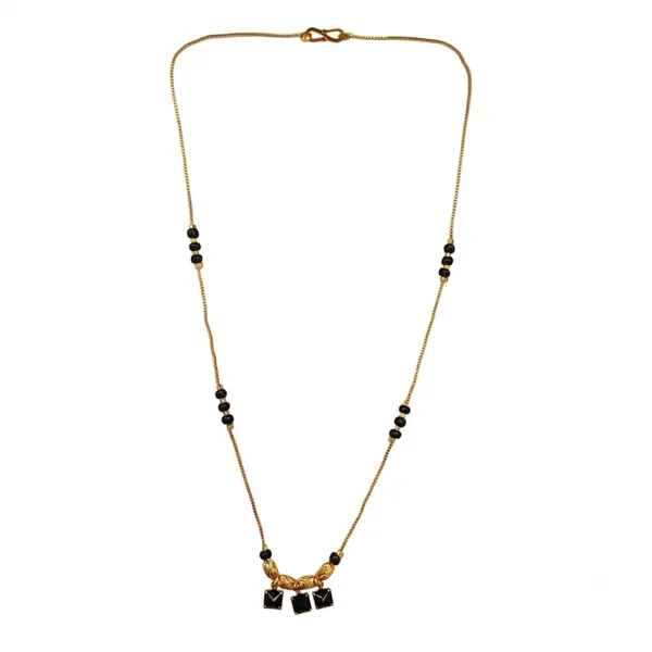 The99jewel_Classic_Gold_Plated_Mangalsutra_With_Sparkling_Crystal_Charms_Black