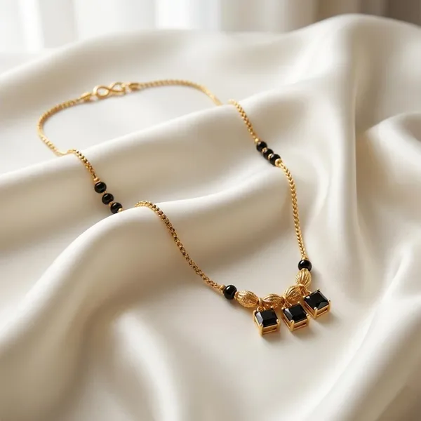 The99jewel_Classic_Gold_Plated_Mangalsutra_With_Sparkling_Crystal_Charms_Black