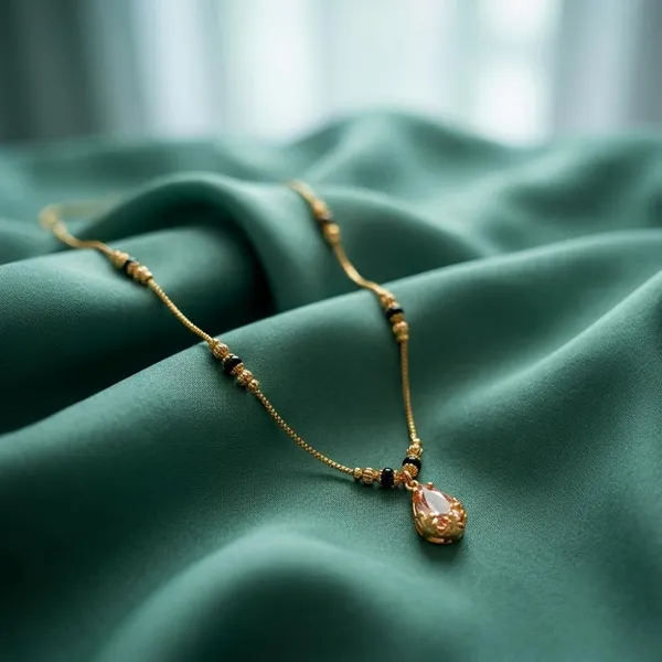 The99jewel_Classic_Gold_Plated_Mangalsutra_With_Sparkling_Crystal_Charms_White