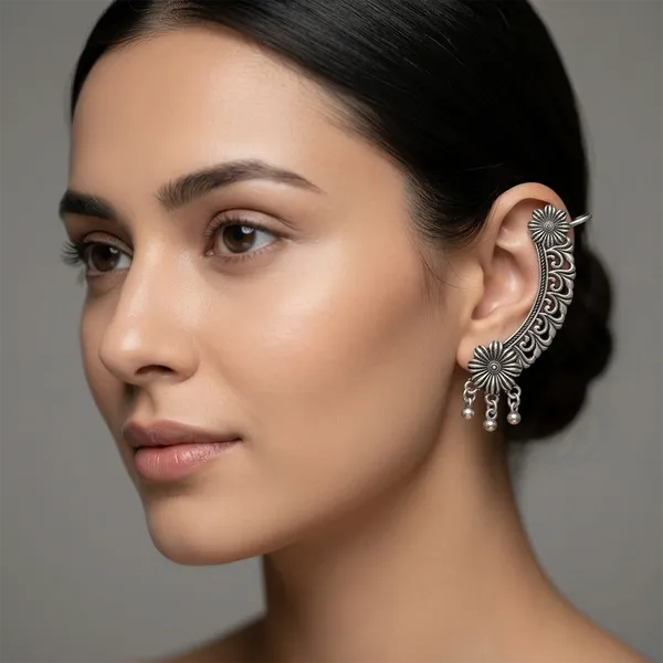 The99jewel_Ethnic_Oxidised_Ear_Cuff_Earring_For_Women_Oxidised