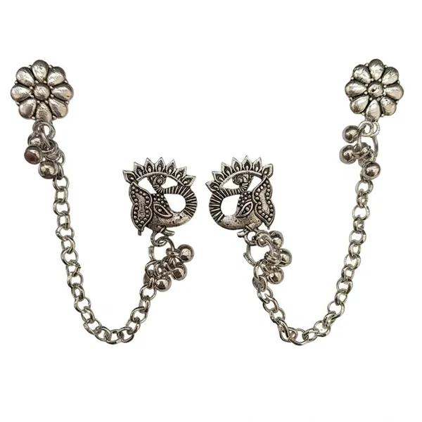 The99jewel_Traditional_Elephant_Face_Motif_Oxidised_Earcuff_For_Women_Oxidised