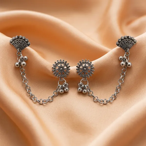 The99jewel_Oxidised_Ear_Cuff_Earring_For_Women_Antique_Silver_Toned_Fashion_Jewelry_Oxidised