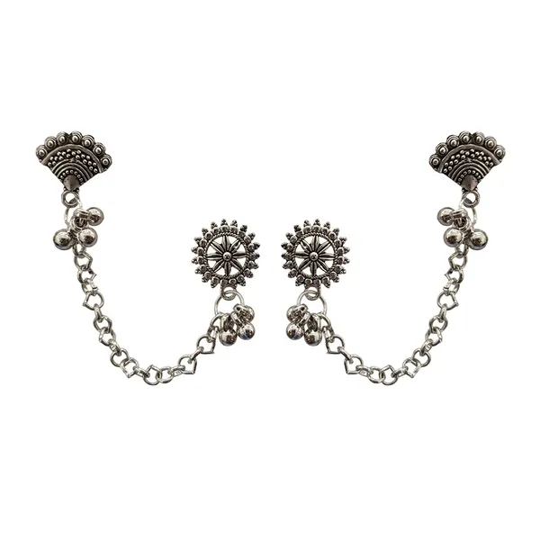The99jewel_Oxidised_Ear_Cuff_Earring_For_Women_Antique_Silver_Toned_Fashion_Jewelry_Oxidised
