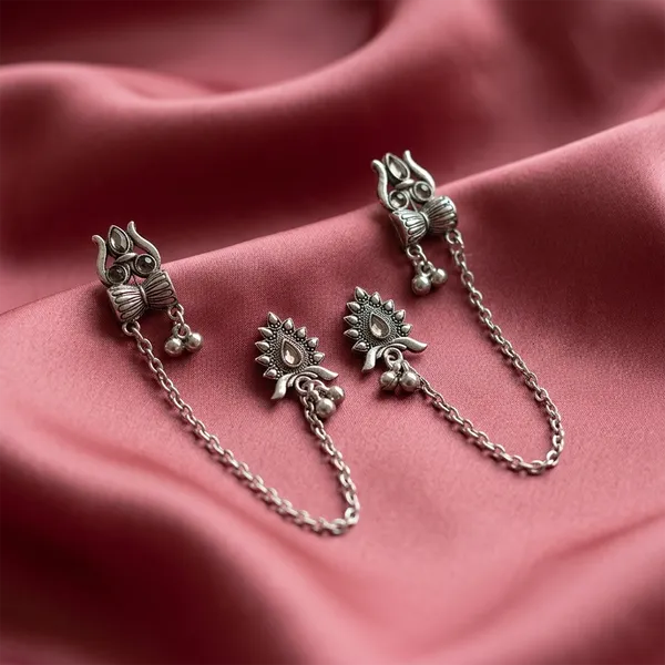 The99jewel_Traditional_Trishul_Motif_Oxidised_Earcuff_For_Women_Oxidised