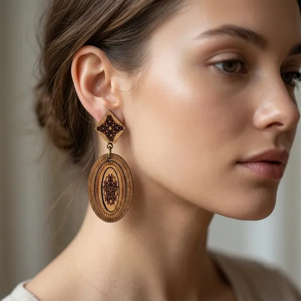 The99jewel_Vintage_Style_Wooden_Fashion_Dangler_Earrings_Brown