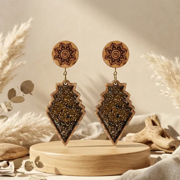 The99jewel_Vintage_Style_Wooden_Fashion_Dangler_Earrings_Brown