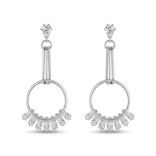 The99jewel_Dazzling_Silver_Plated_American_Diamond_Stone_Earrings_Silver