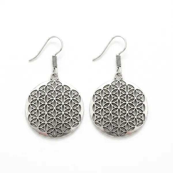 The99jewel_Oxidised_Floral_Geometry_Round_Earrings_Oxidised