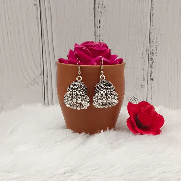 The99jewel_Traditional_Oxidised_Jhumki_Earrings_For_Women_Oxidised