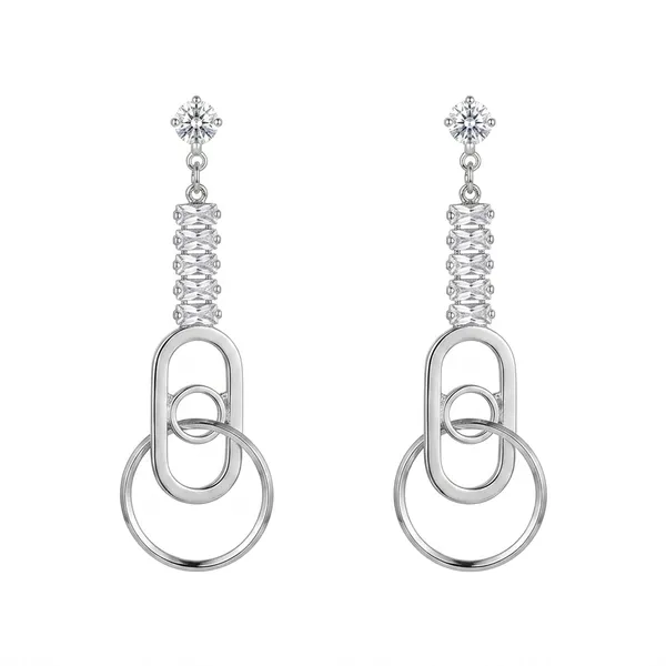 The99jewel_Dazzling_Silver_Plated_American_Diamond_Stone_Earrings_Silver