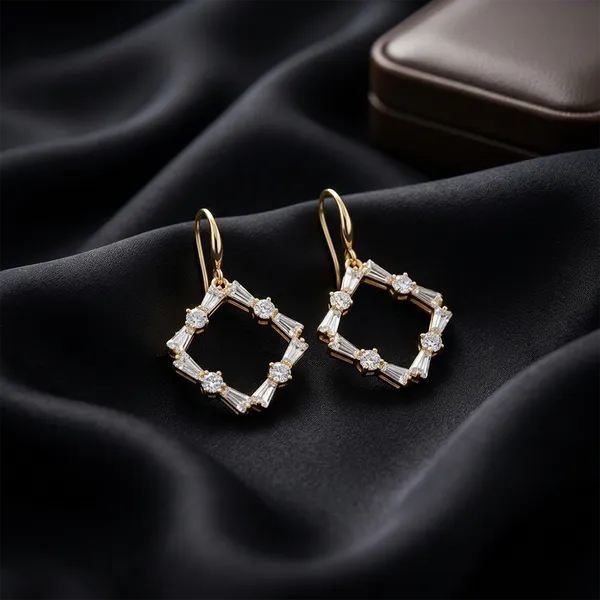 The99jewel_Gold_Plated_American_Diamond_Statement_Earrings_For_Women_Gold