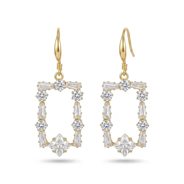 The99jewel_Gold_Plated_American_Diamond_Statement_Earrings_For_Women_Gold