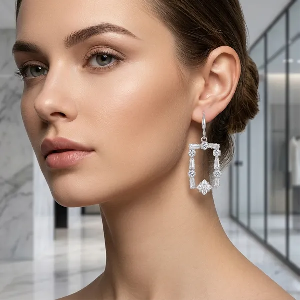 The99jewel_Dazzling_Silver_Plated_American_Diamond_Stone_Earrings_Silver