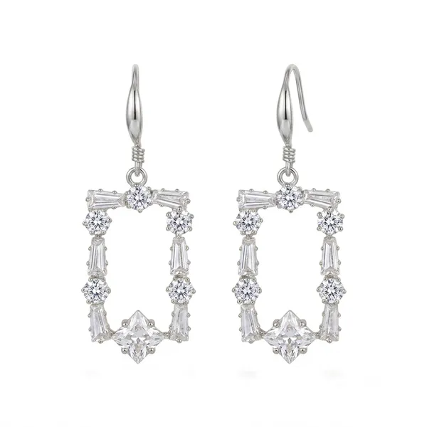 The99jewel_Dazzling_Silver_Plated_American_Diamond_Stone_Earrings_Silver