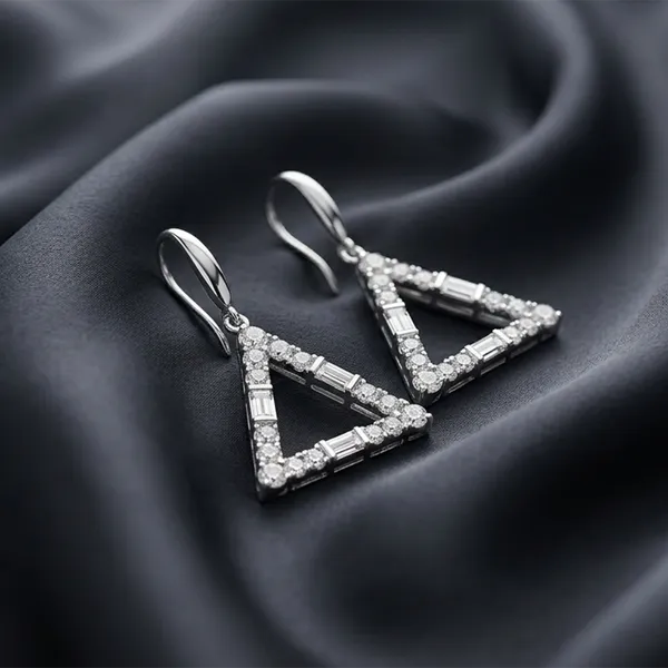 The99jewel_Dazzling_Silver_Plated_American_Diamond_Stone_Earrings_Silver