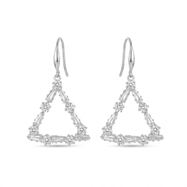 The99jewel_Dazzling_Silver_Plated_American_Diamond_Stone_Earrings_Silver