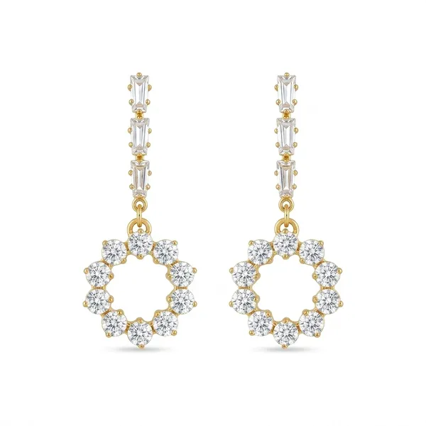 The99jewel_Gold_Plated_American_Diamond_Statement_Earrings_For_Women_Gold