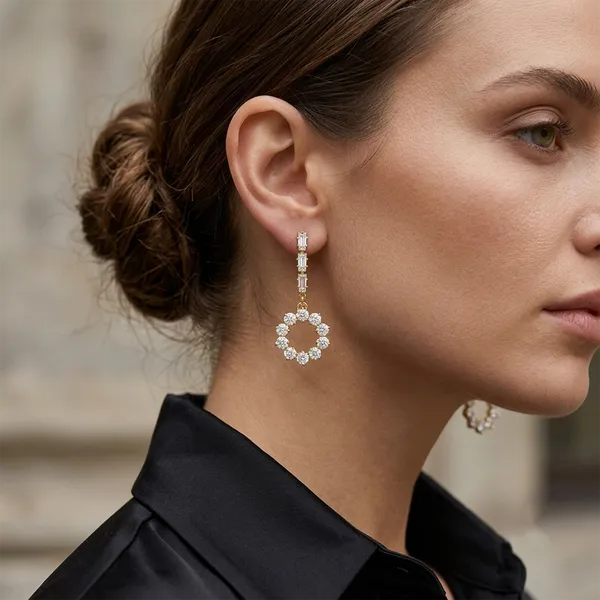The99jewel_Gold_Plated_American_Diamond_Statement_Earrings_For_Women_Gold