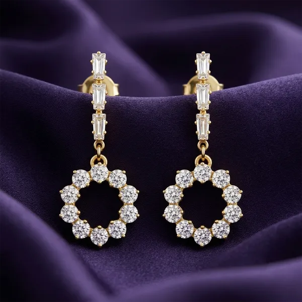 The99jewel_Gold_Plated_American_Diamond_Statement_Earrings_For_Women_Gold