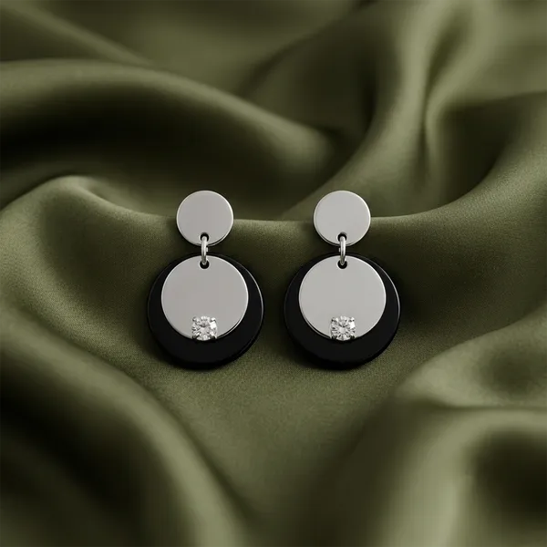 The99jewel_Designer_Abstract_Silver_Plated_Star_Round_Earrings_Silver