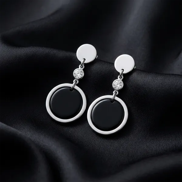 The99jewel_Designer_Abstract_Silver_Plated_Star_Round_Earrings_Silver