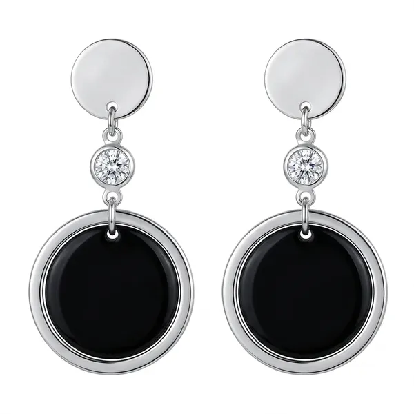 The99jewel_Designer_Abstract_Silver_Plated_Star_Round_Earrings_Silver