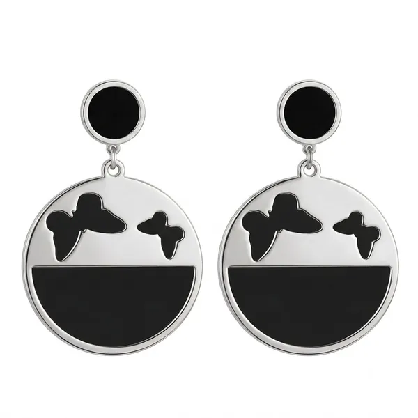 The99jewel_Designer_Abstract_Silver_Plated_Butterfly_Round_Earrings_Silver