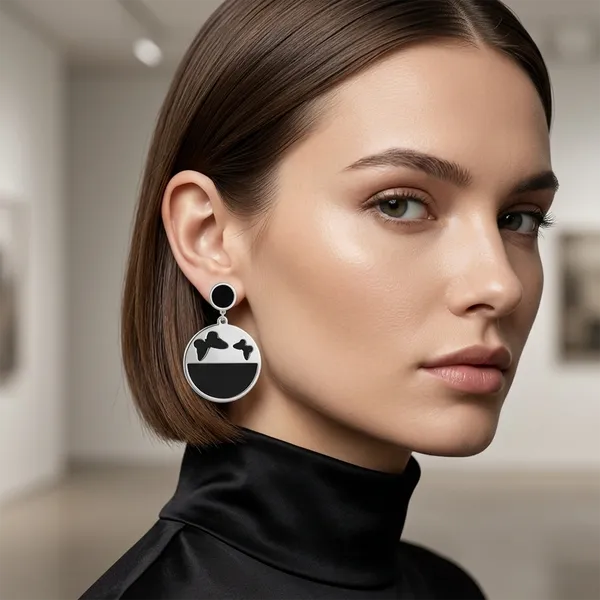 The99jewel_Designer_Abstract_Silver_Plated_Butterfly_Round_Earrings_Silver