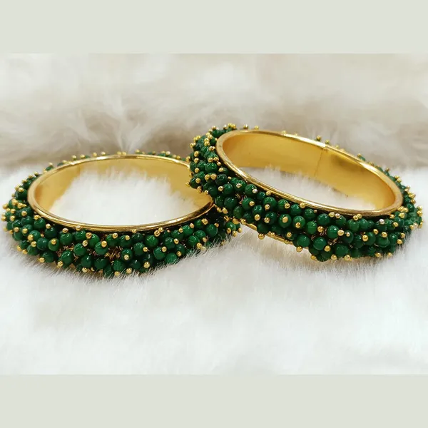 The99jewel_Pink_Beaded_Gold_Plated_Bangles_For_Girls_Women_2_Bangle_In_A_Set_Green