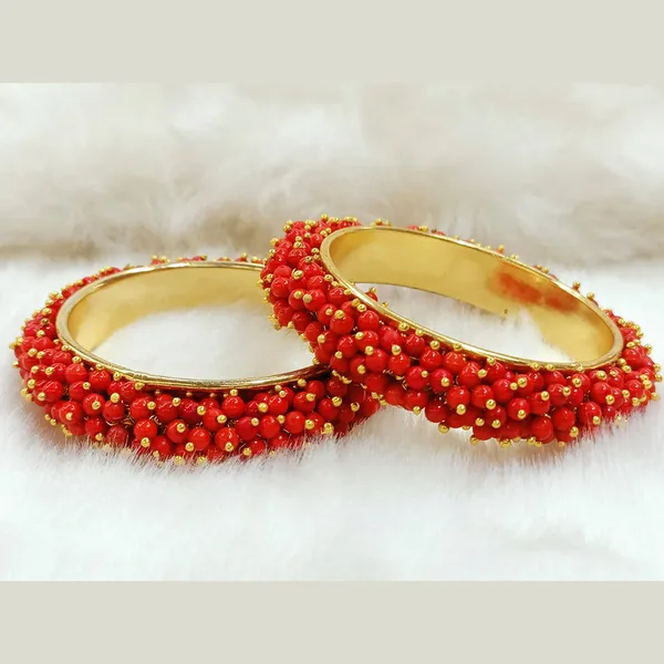 The99jewel_Pink_Beaded_Gold_Plated_Bangles_For_Girls_Women_2_Bangle_In_A_Set_Red