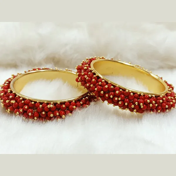 The99jewel_Pink_Beaded_Gold_Plated_Bangles_For_Girls_Women_2_Bangle_In_A_Set_Maroon