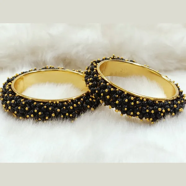 The99jewel_Pink_Beaded_Gold_Plated_Bangles_For_Girls_Women_2_Bangle_In_A_Set_Black