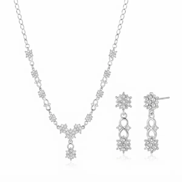 The99jewel_Premium_Austrian_Stone_Necklace_Set_For_Women_Silver
