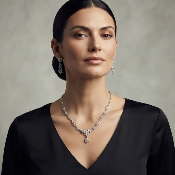 The99jewel_Premium_Austrian_Stone_Necklace_Set_For_Women_Silver