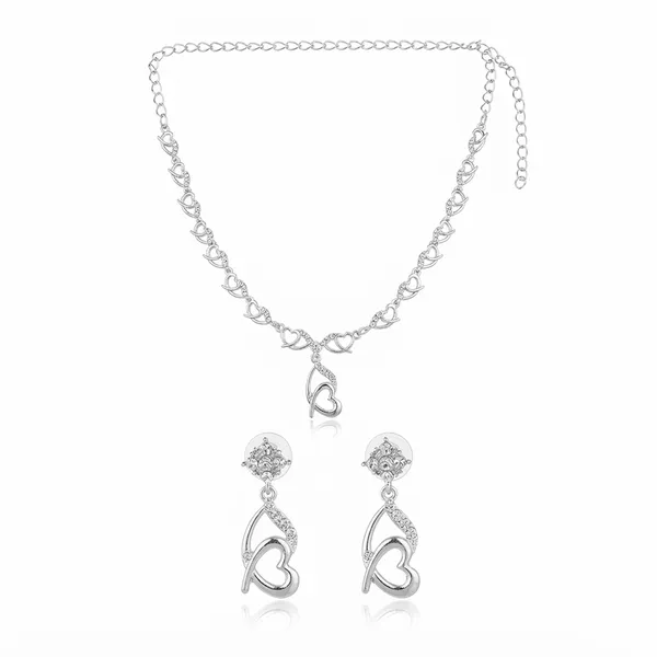 The99jewel_Elegant_Austrian_Stone_Party_Wear_Necklace_Set_Silver