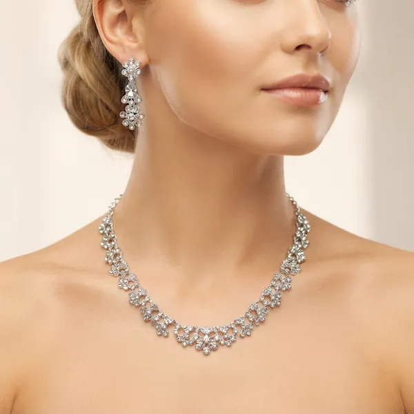 The99jewel_Glamorous_Austrian_Stone_Necklace_Set_Silver