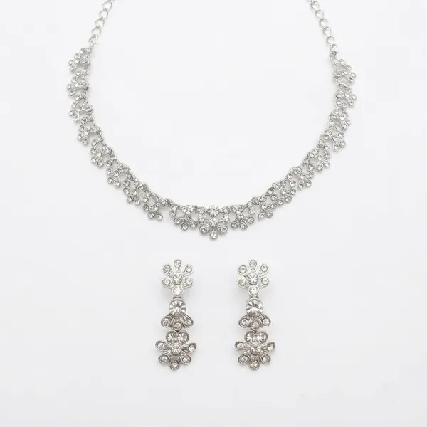 The99jewel_Glamorous_Austrian_Stone_Necklace_Set_Silver